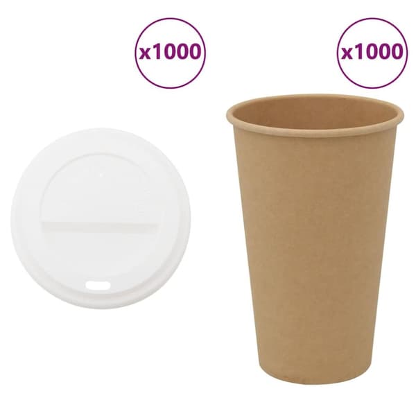Kaffekoppar i papper med lock 1000 st 16oz 400ml