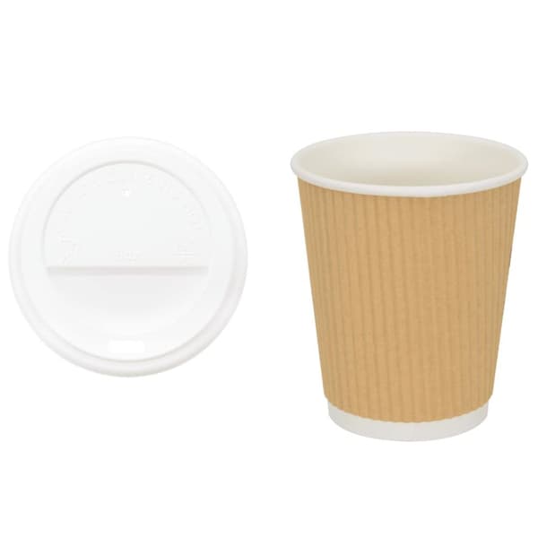 Kaffekoppar i papper med lock 1000 st 8oz 200ml