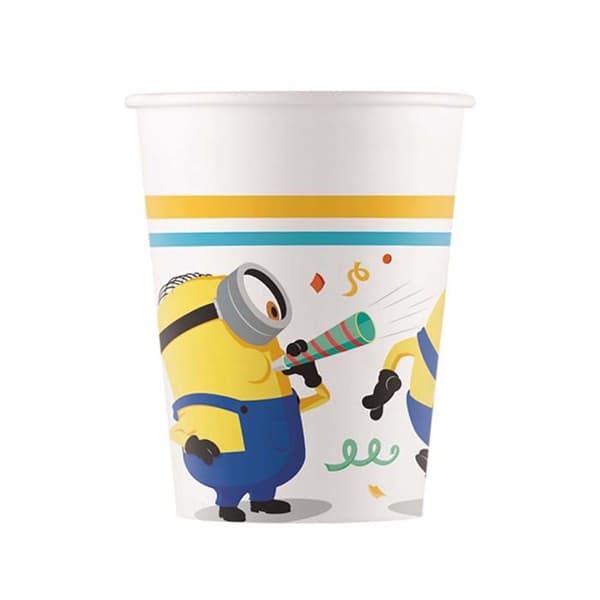 8 Minions pappersmuggar 200 ml - Flerfärgad