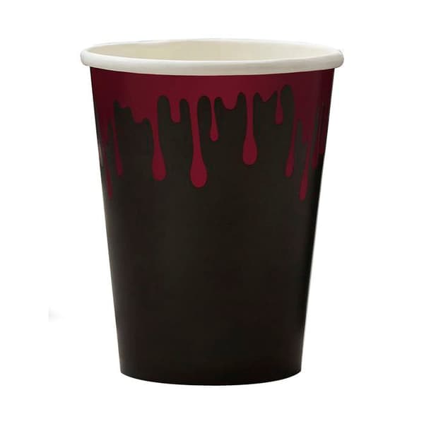 Ginger ray - FRI-146 - Set med 8 koppar av aluminium, Halloween Blood Drip Splatter