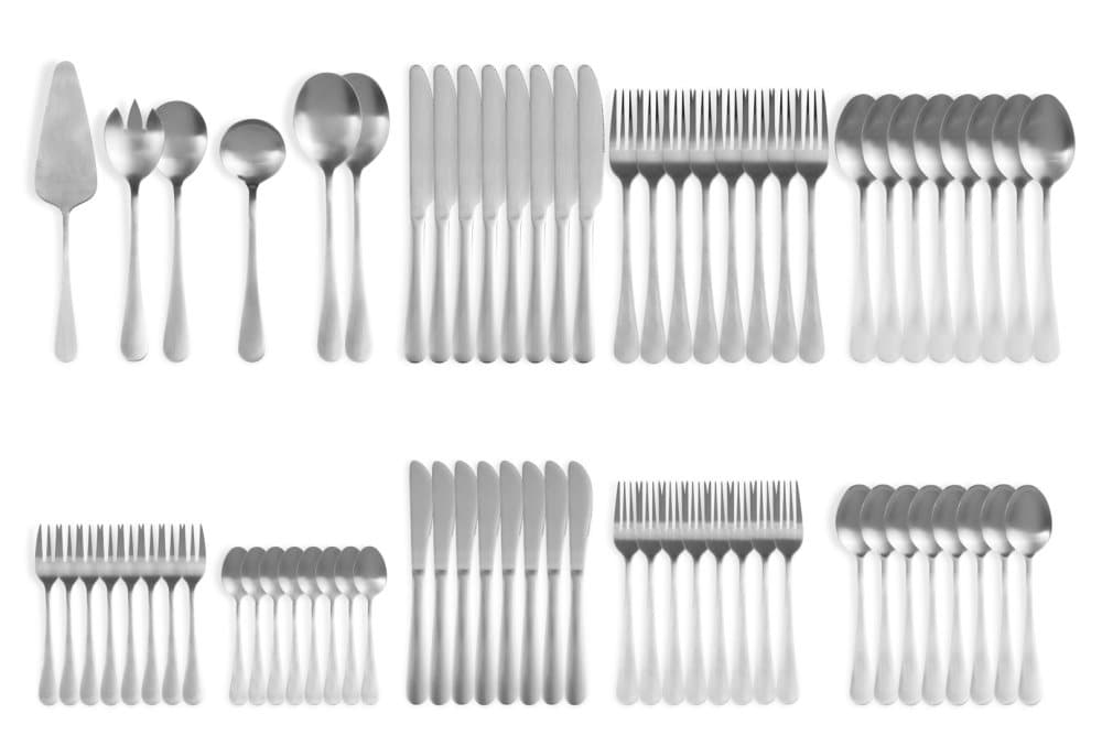 MAGNANI Bestickset 70 Delar, Bestick i Rostfritt Stål för 8 Personer, Modernt Bestick, Kan Diskas i Diskmaskin