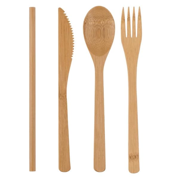 2x4-Delar - Bestick i Bambu - Bestickset