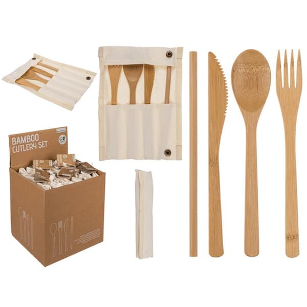 2x4-Delar - Bestick i Bambu - Bestickset