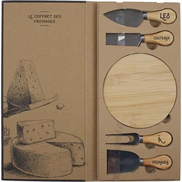 Cook Concept KU6548 Ostlåda 4 knivar och skiva