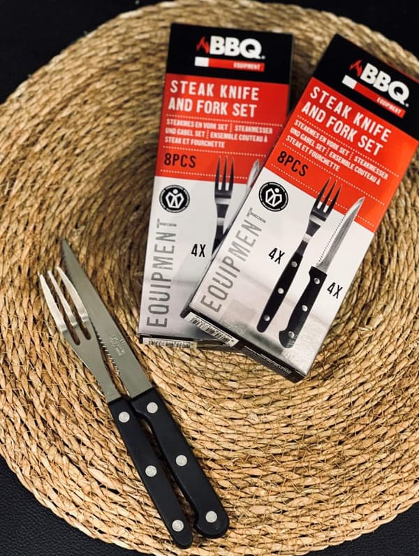 Kött & Grillbestick Svart 8 delar