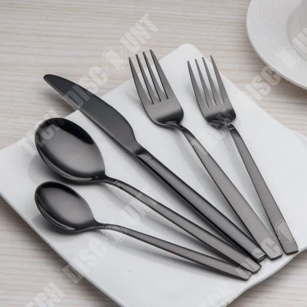 TD® 24 delar bestickset titan/ regnbågsfärgpläterad färgglad bestickset/service för 6/ chic och elegant