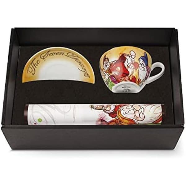 Frukostmugg och bordstablett - EGAN - 7 dvärgar Disney - Flerfärgad - Keramik och plast - 2 delar