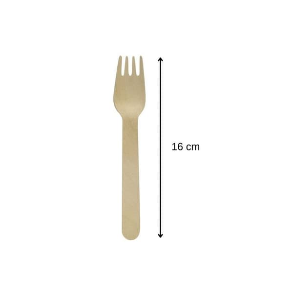 Set med 30 engångs trägafflar 16 cm Fackelmann Move