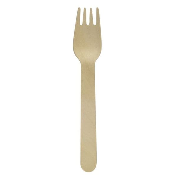 Set med 30 engångs trägafflar 16 cm Fackelmann Move
