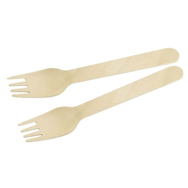 Set med 30 engångs trägafflar 16 cm Fackelmann Move