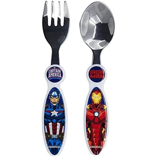 Metallbestick - STOR - Avengers - 2 delar - Diskmaskinskompatibla - Utan BPA