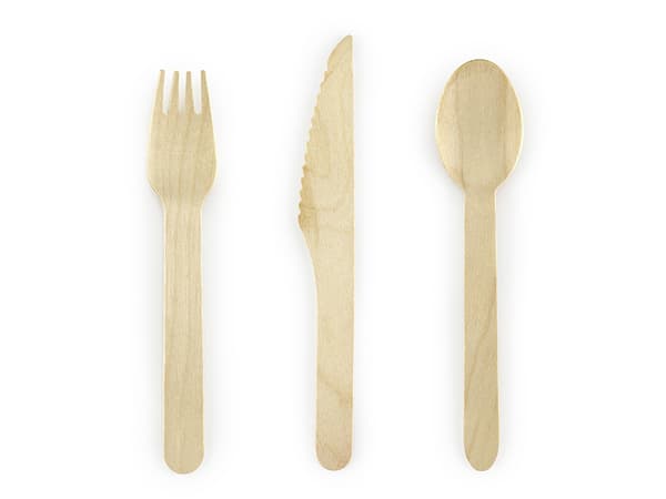 Bestick i trä, 16 cm (1 förpackning / 18 st.)