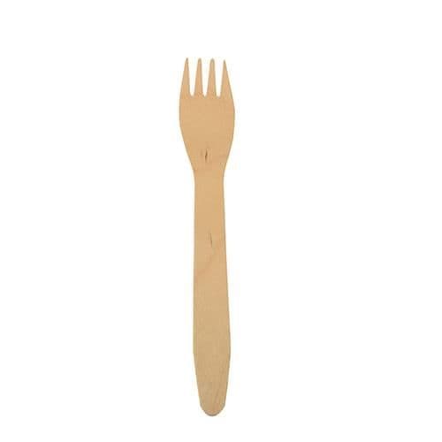 PAPSTAR 1 x 500 gafflar, "rent" trä 16,5 cm (engångsbestick)