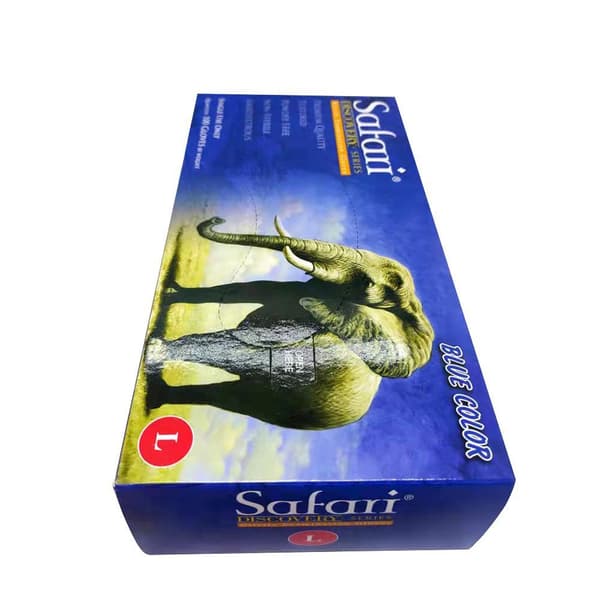 Safari Blue Nitrile Glove group