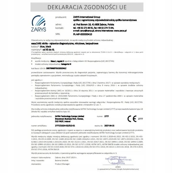 Nitrilhandskar M 100st. svarta puderfria medicinska handskar svarta