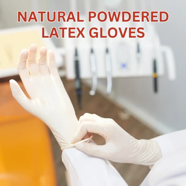 100-Pack - Latexhandskar med Pulver
