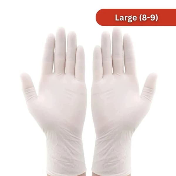 100-Pack - Latexhandskar med Pulver