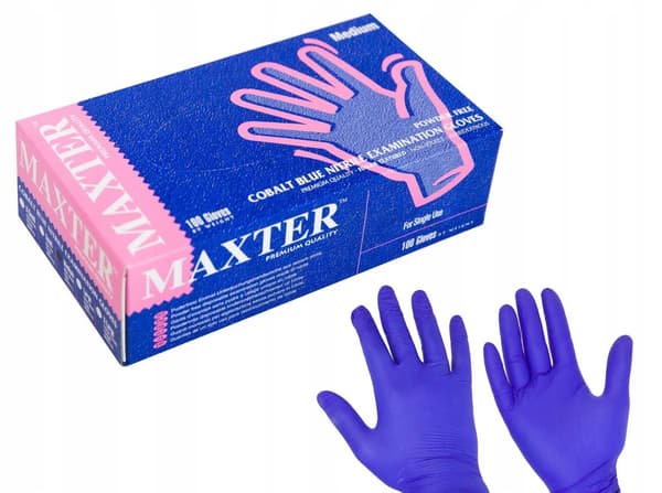 MAXTER Pudderfri nitrilhandsker BLÅ - S - 100 stk.