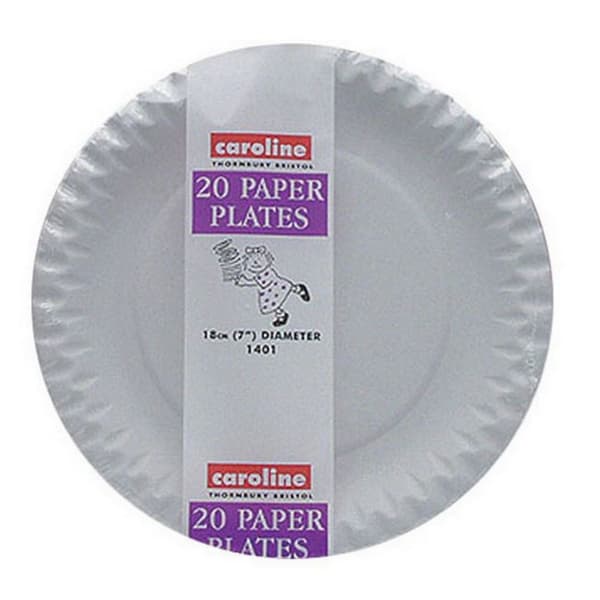 Caroline Engangspaptallerkner (pakke med 20 stk.) White 18cm