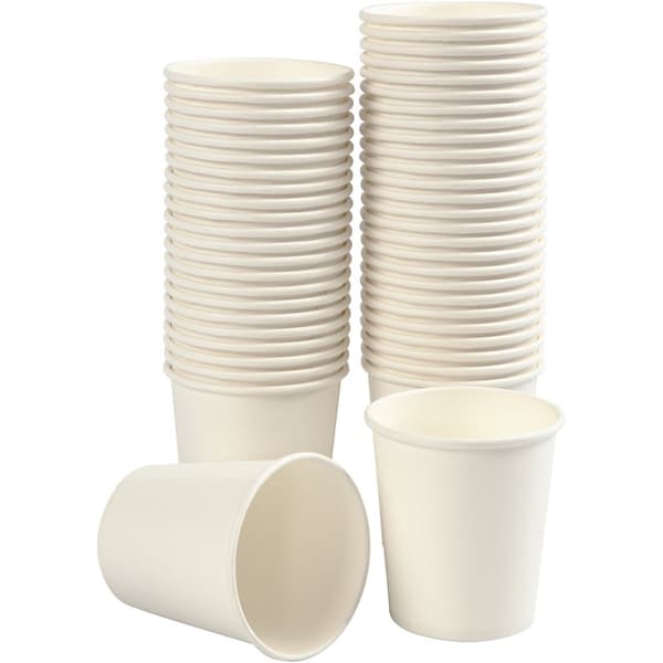 Pappersmuggar Vita 50 st - Höjd 7,8 cm - 205 ml