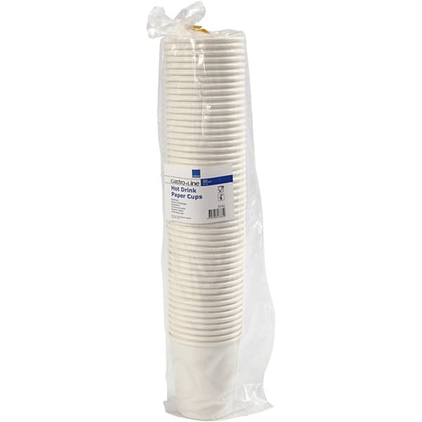 Pappersmuggar Vita 50 st - Höjd 7,8 cm - 205 ml