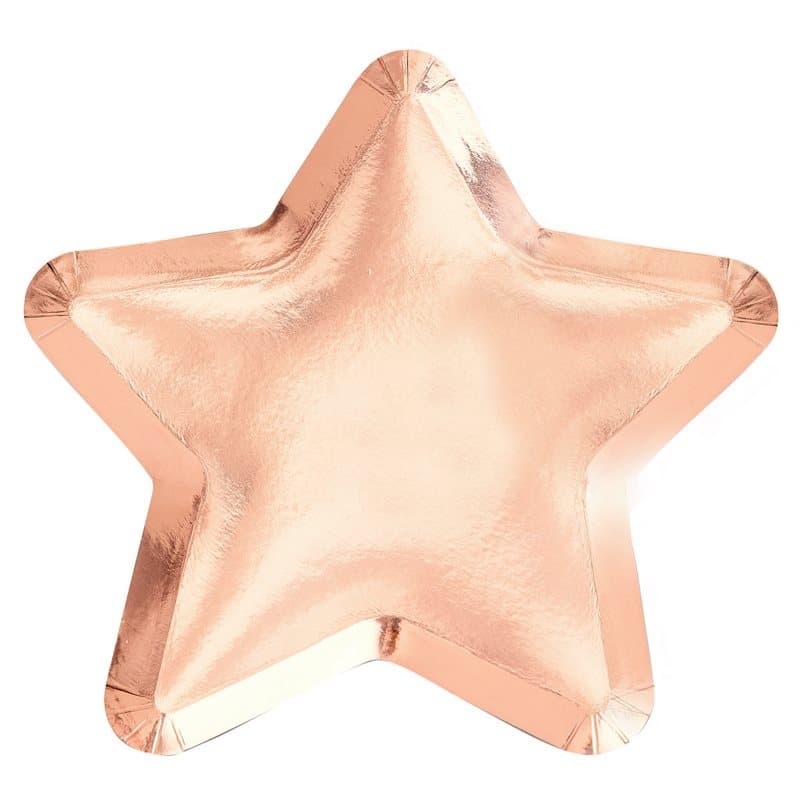 Tallrik stjärna rosé, 8-pack