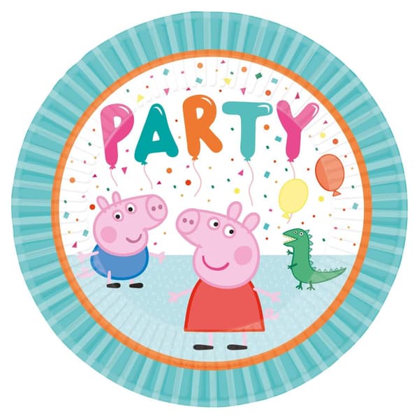 Peppa Pig Festtallerkener (pakke med 8 stk.) Multicoloured One Size