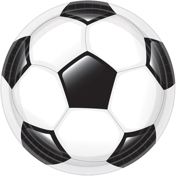 Engangstallerkener fotball 23 cm 8 stk sport fotballtema