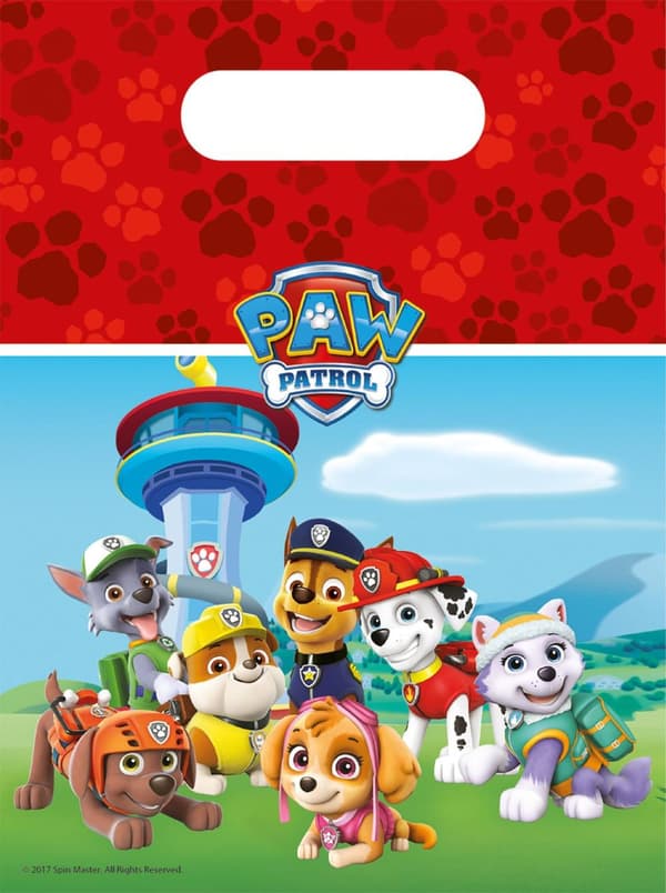 Paw patrol karkkipusseja 6 kpl juhlapussit kalaspussi
