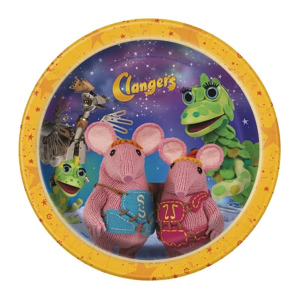 Clangers Characters Party Plates (Pack of 8) Purple/Yellow One Size