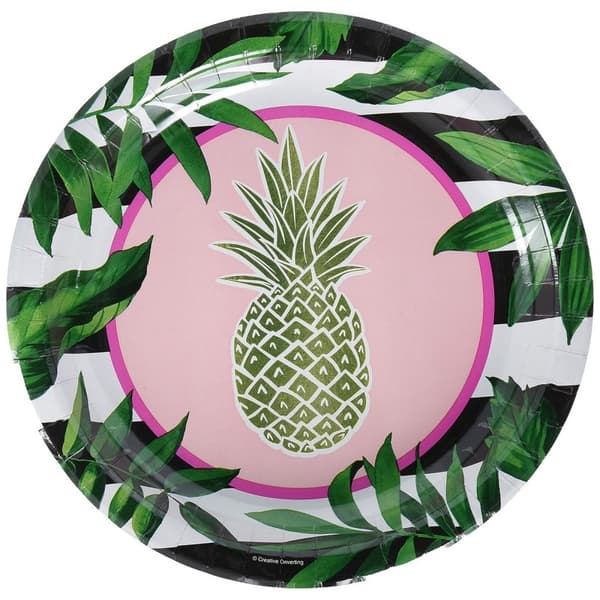 Creative Converting Pineapple Dinner Plate (Pack of 8) Multicoloured One Size