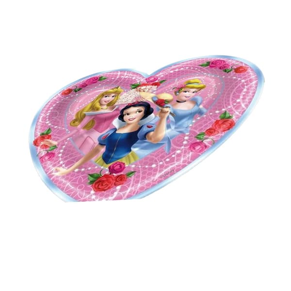 Disney Princess Partytallrikar med pappershjärtan (8-pack)
