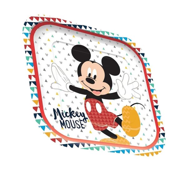 Disney Paper Square Mickey Mouse Disposable Plates (Pack of 4)