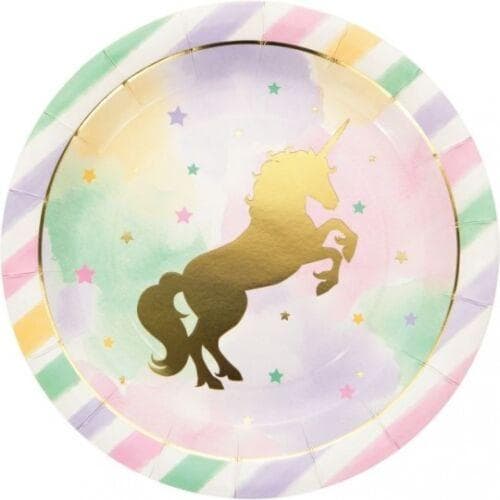 Creative Party Paper Unicorn Dinner Plate (Pack of 8)