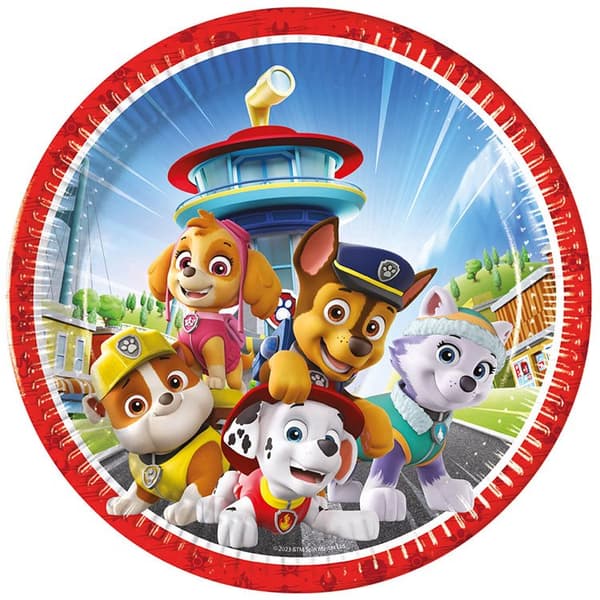 Paw Patrol Redningshelte Papirfad 23 cm 8-pakning