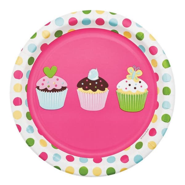 Creative Party Sweet Treats Cupcake Party Plates (Pack of 8)