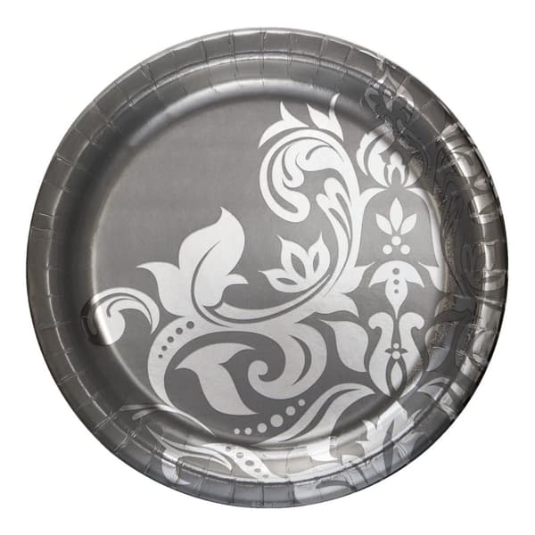 Creative Party Runda 25-årsfesttallrikar i papper (18-pack) Silver One Size