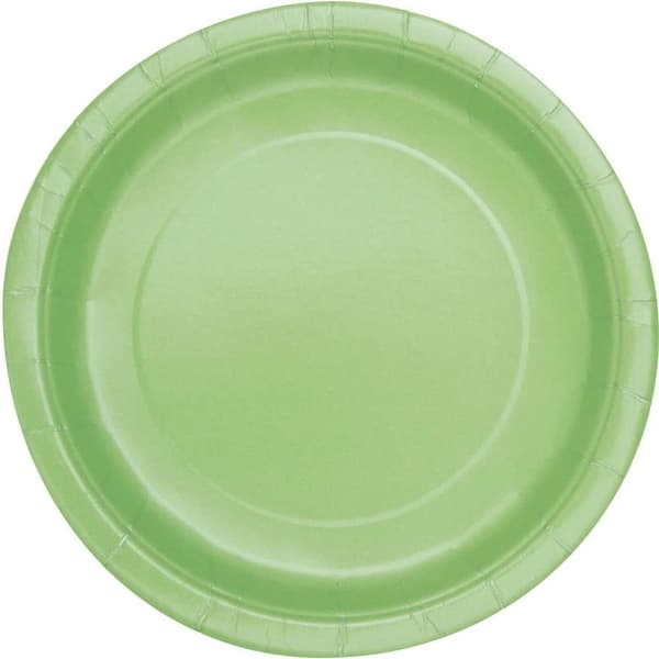 Unique Party Round Dinner Plate (Pack of 16) Apple Green One Size