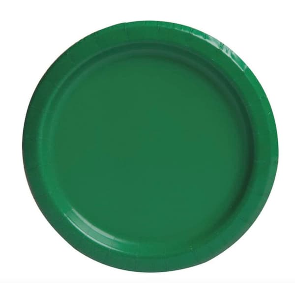 Unique Party Rund desserttallerken (pakke med 8) Emerald Green One Size