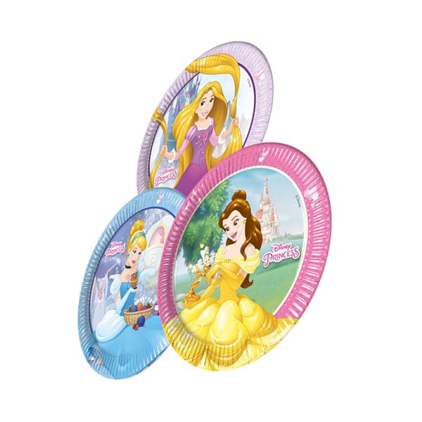 Disney Princess Characters Disposable Plates (Pack of 8)