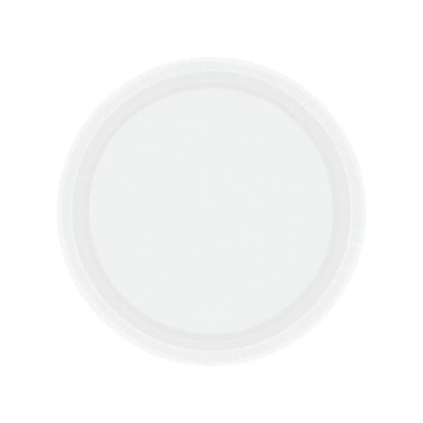 Amscan Paper Plain Disposable Plates (Pack of 8)