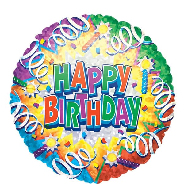 Amscan Explosion Happy Birthday Party Plates (Pack of 8) Multicoloured One Size
