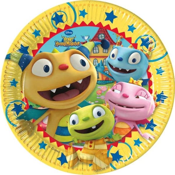 Henry Hugglemonster Characters Party Plates (Pack of 8)