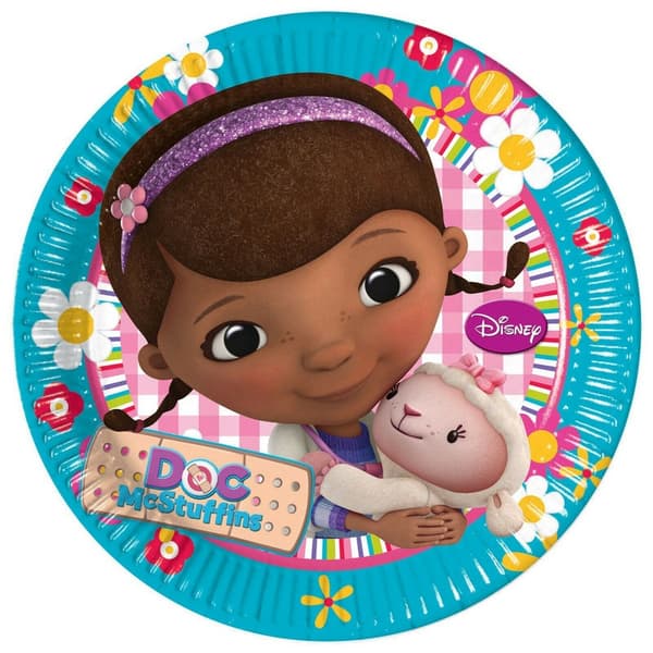Doc McStuffins Festtallerkener i papir (pakke med 8 stk.) Multicoloured One Size