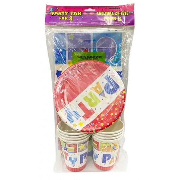 Unique Party Birthday Party Kit Multicoloured One Size