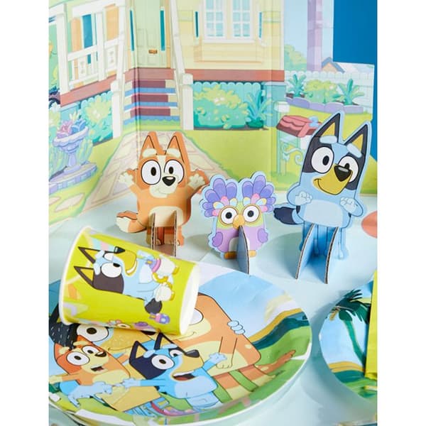 Engångstallrik - Amscan - Bluey - Paket med 8 - 23 cm - Flerfärgad