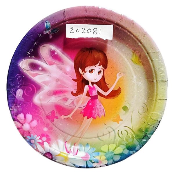 Unique Party Whimsy Fairy Disposable Plates (Pack of 8) Multicoloured One Size