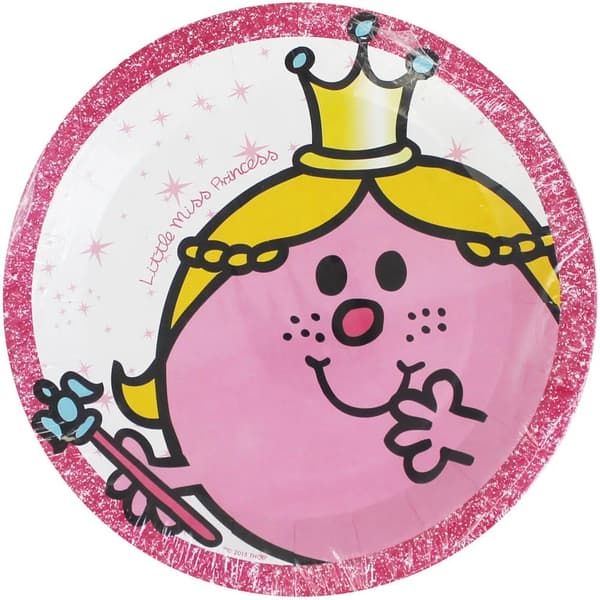 Little Miss Little Miss Princess Party Plates (Pack of 8) Multicoloured One Size