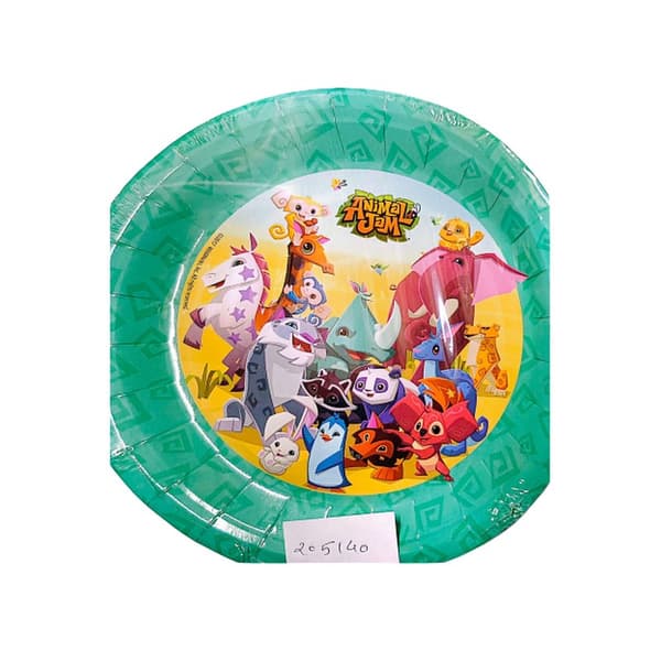 Animal Jam Tinimal Tjam Characters Party Plates (Pack of 8) Multicoloured One Size