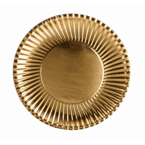 Bristol Novelty Paper Metallic Disposable Plates (Pack of 10) Gold 18cm